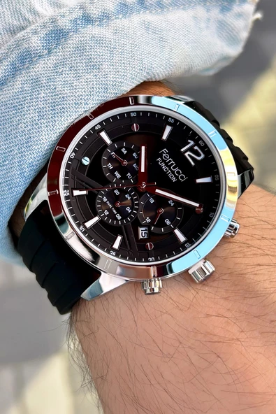 Ferrucci Function FCF13568FS.01 Silikon Erkek Kol Saati - Resim 6