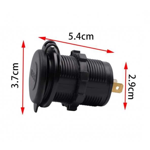 12-24volt Araç/tekne/motosiklet Quick Şarj Anahtarlı Yeşil Işık - Resim 2