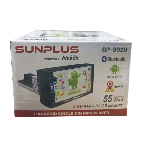 SUNPLUS SP-8920 7" ANDROID 10 SINGLE 2+32 GB OTO TEYP 