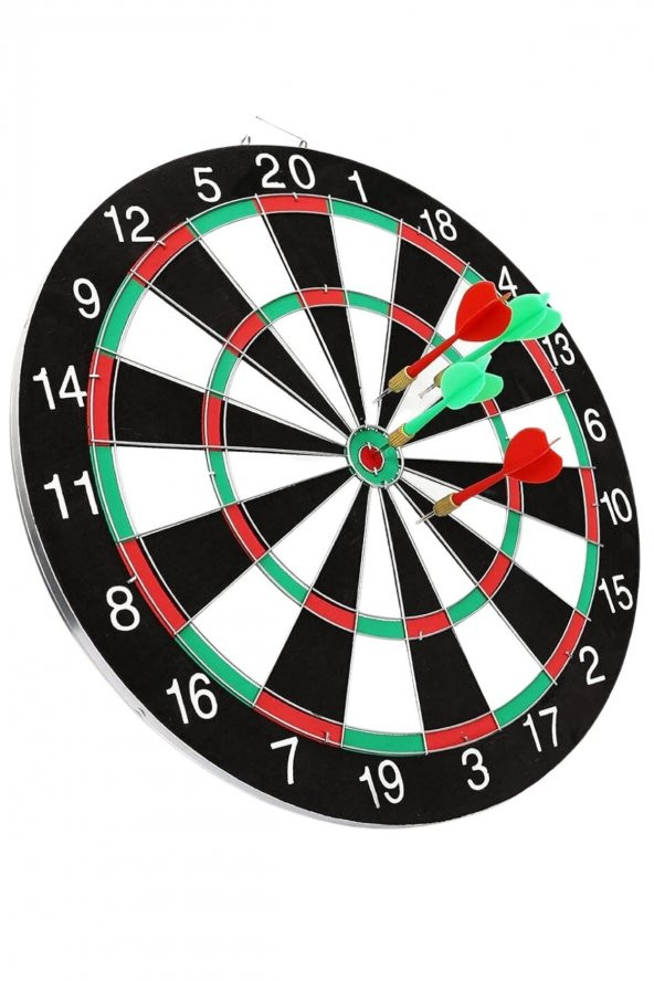 Çift Taraflı Dart Tahtası ve 4 Adet Metal Uçlu Ok 30cm Bullseye - 8