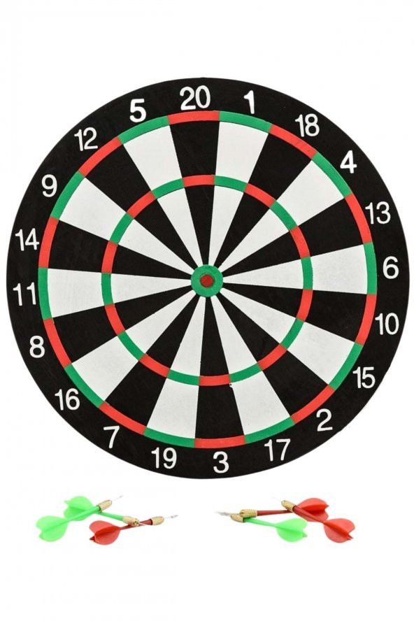 Çift Taraflı Dart Tahtası ve 6 Adet Metal Uçlu Ok 35cm Bullseye - 8