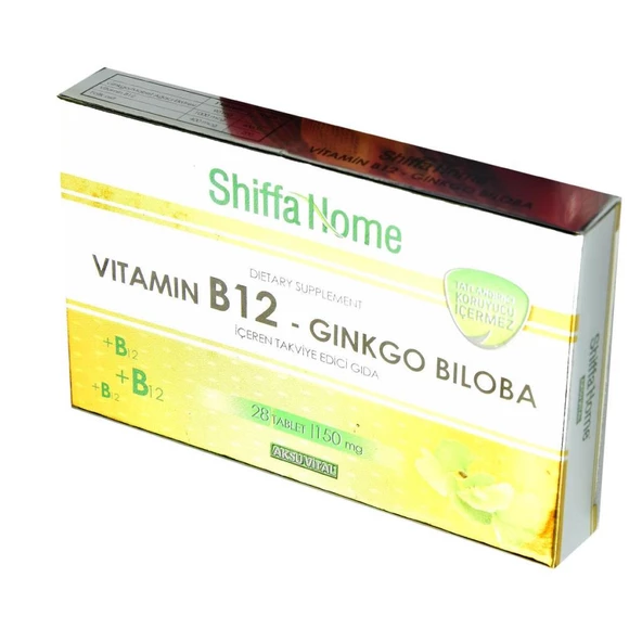 Aksuvital Shiffa Home Vitamin B12-Ginkgo Biloba 28 Tablet 150MG - 4