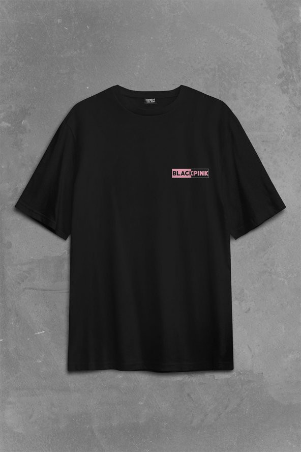 Black Pink BlackPink Kaset Müzik Güney Kore Sırt Ön Baskılı Oversize Tişört Unisex T-Shirt