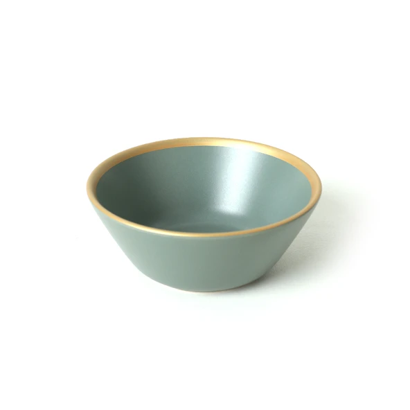 Keramika Mat Yeşil Gold File Hitit Çorba Kasesi 14 Cm 6 Adet 322 - 3