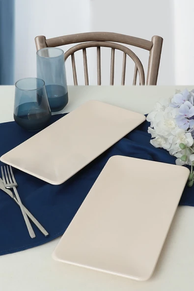 Keramika Krem Siera Kayık Tabak 33 Cm 2 Adet 030 ürün görseli 1
