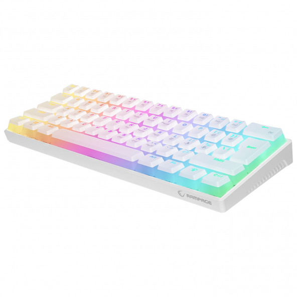 Radiant K11 Mekanik Klavye Type-C Bağlantı RGB Puding Tuş Blue Switch US Gaming Oyuncu Klavye - 7