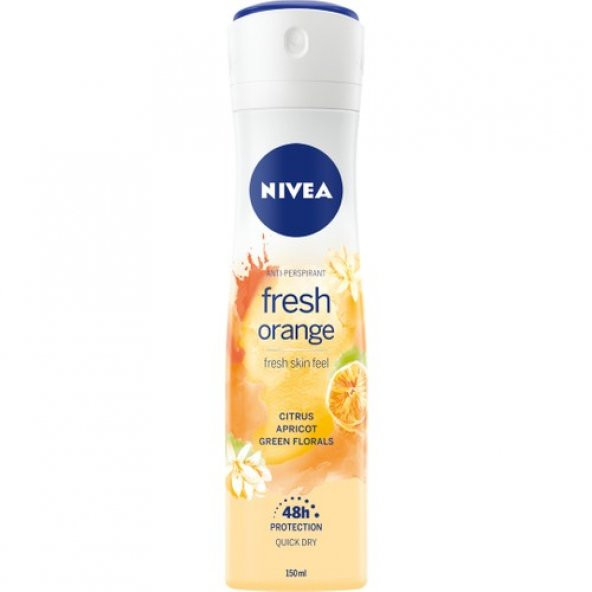 Nivea Kadın Sprey Deodorant Fresh Orange, 48 Saat Anti-perspirant koruma, 150 ml