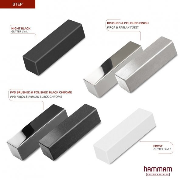 1200x500mm Step Paslanmaz Çelik Fırça Mat İnox Parlak Black Chrome Havlupan - 3