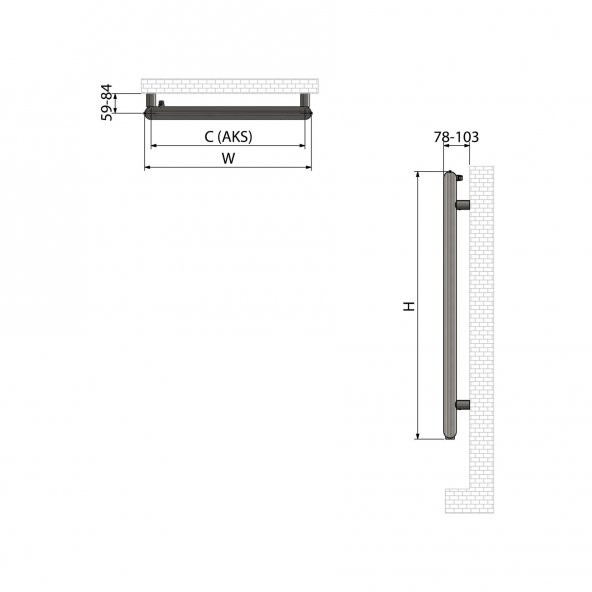 1500x500mm Trendy Paslanmaz Çelik Parlak Bakır Havlupan - 2