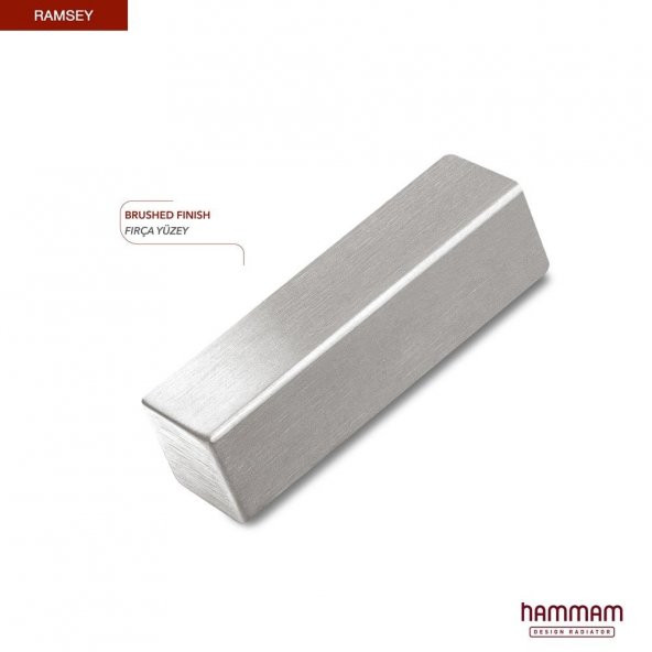 2000x390mm Ramsey Paslanmaz Çelik Brushed Towel Warmer - 3
