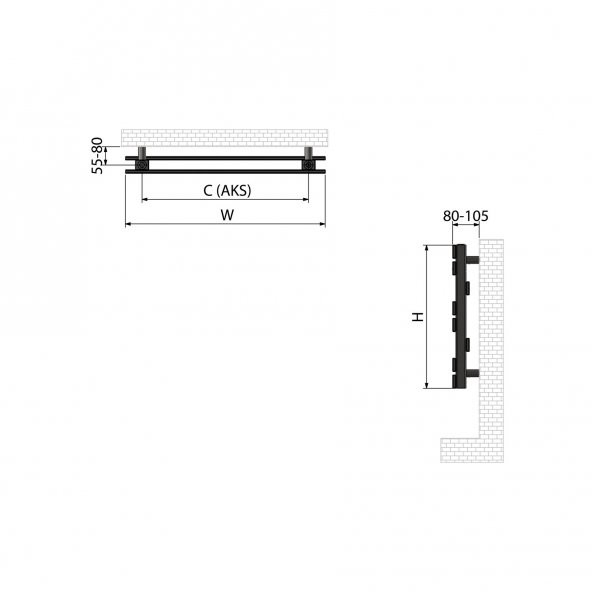 600x600mm Laris Paslanmaz Çelik Russet Kahverengi Havlupan - 2