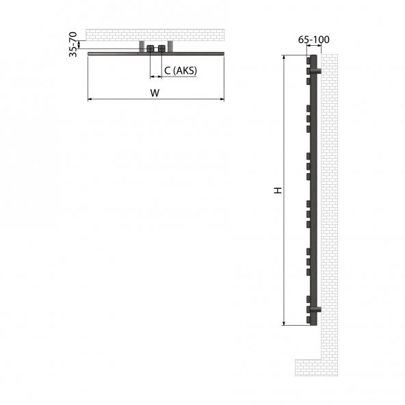 770x600mm Rado Paslanmaz Çelik Parlak Havlupan - 2