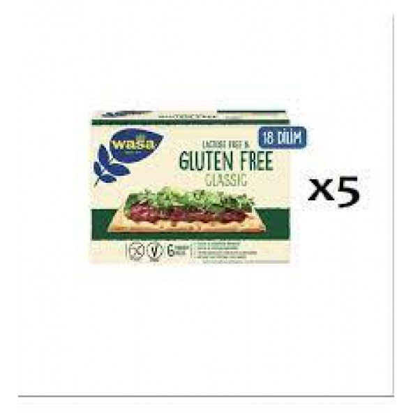 Wasa Glutensiz Gevrek Ekmek Crispbread Gluten Free 240 gr x 5 Adet