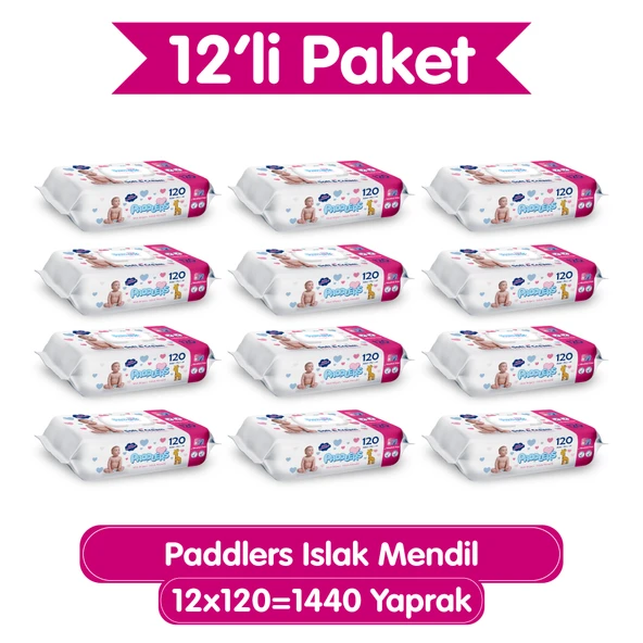 Paddlers Islak Mendil 12x120 li Koli (1440 Yaprak) ürün görseli 1