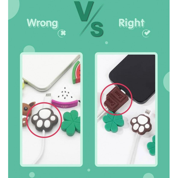 Yeşil Yonca-Kahverengi Pati Kablo Koruyucu - 3