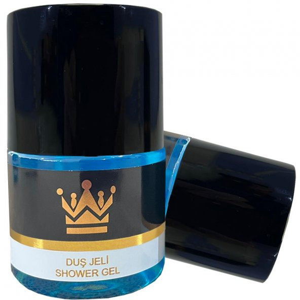295 Adet Standart Otel Duş Jeli Geniş Kapak Yaldızlı 50 Ml Silindir Şişe Tek Kullanımlık Kullan At - 3