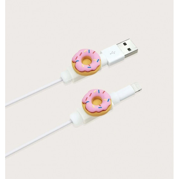 Koyu Pembe Donut Kablo Koruyucu - 2