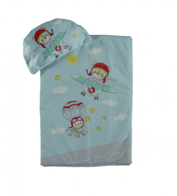 Baby Poo-Poo 45 x 60 cm Alt Açma Minderi Uçaklı