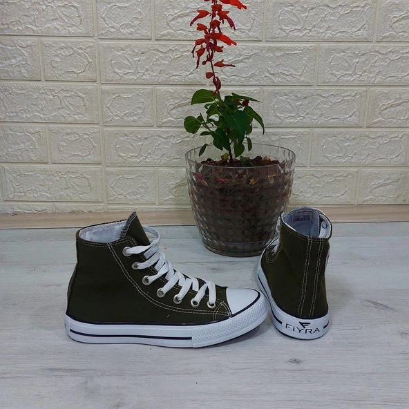 Fiyra 555 Haki Uzun Unisex Sneaker Keten Spor Ayakkabı - 8