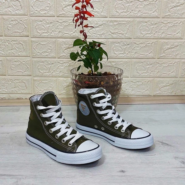 Fiyra 555 Haki Uzun Unisex Sneaker Keten Spor Ayakkabı - 7