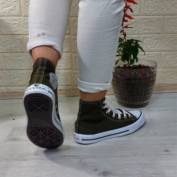 Fiyra 555 Haki Uzun Unisex Sneaker Keten Spor Ayakkabı - 6