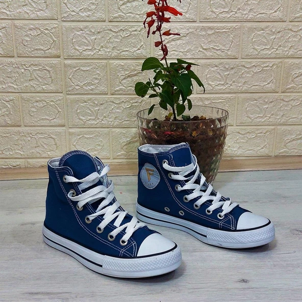 Fiyra 555 Kot Mavi Uzun Unisex Sneaker Keten Spor Ayakkabı - 7