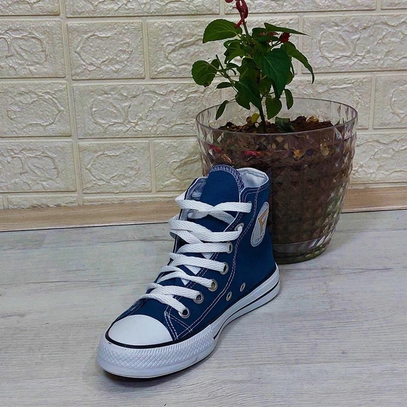 Fiyra 555 Kot Mavi Uzun Unisex Sneaker Keten Spor Ayakkabı - 11
