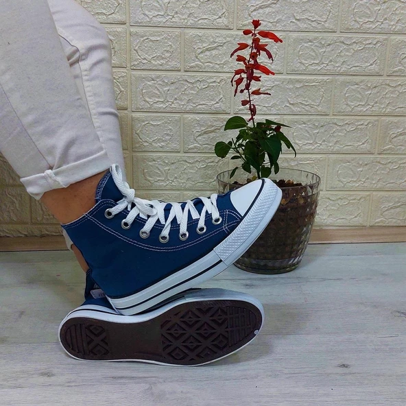 Fiyra 555 Kot Mavi Uzun Unisex Sneaker Keten Spor Ayakkabı - 2