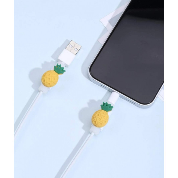 Hardal Rengi Ananas Kablo Koruyucu - Resim 3