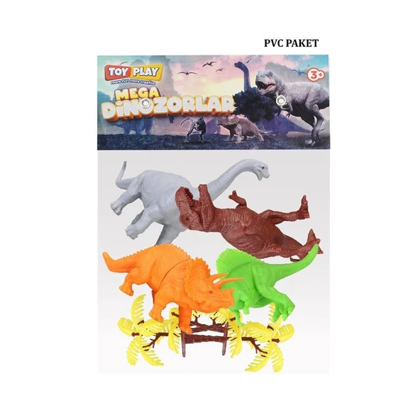 713 Toy Play 6 Parça Dinozor Figür Seti 14-18 cm - 3