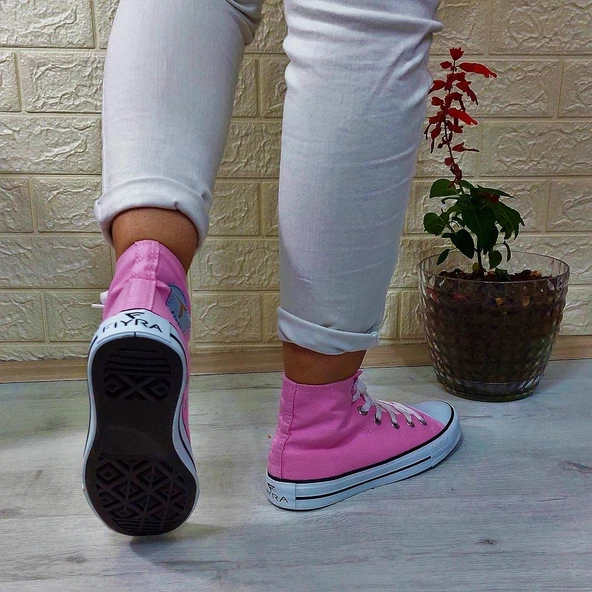 Fiyra 555 Pembe Uzun Unisex Sneaker Keten Spor Ayakkabı - 6