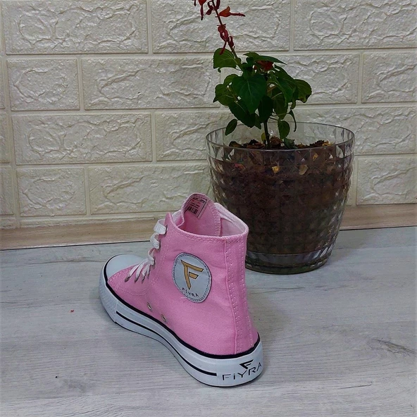 Fiyra 555 Pembe Uzun Unisex Sneaker Keten Spor Ayakkabı - 9