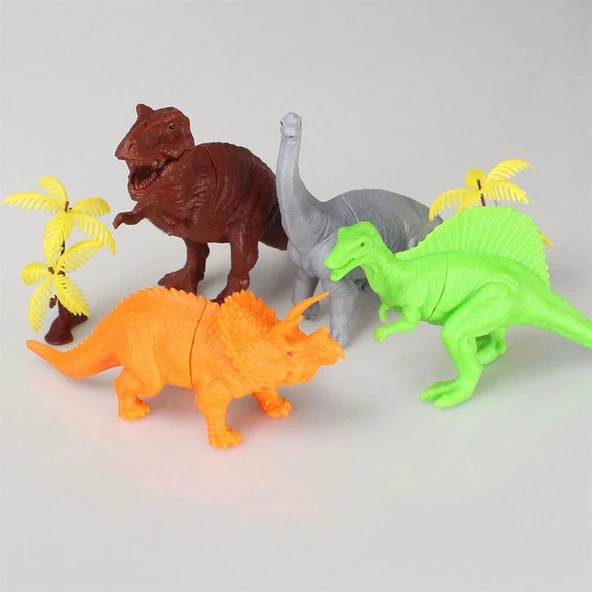 713 Toy Play 6 Parça Dinozor Figür Seti 14-18 cm - 5