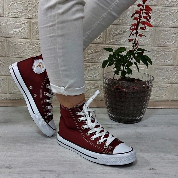 Fiyra 555 Bordo Uzun Unisex Sneaker Keten Spor Ayakkabı - 5
