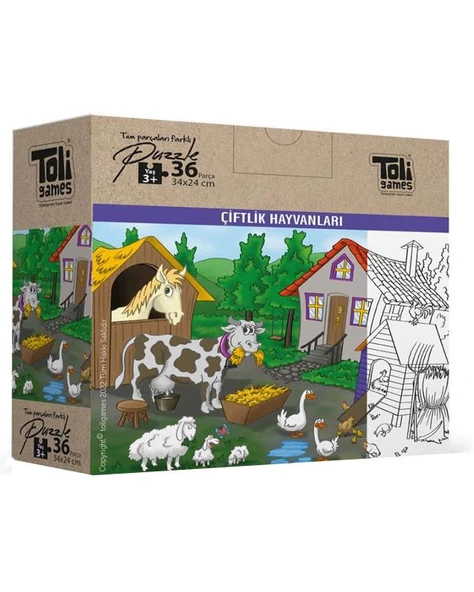Çiftlik Hayvanları Puzzle Toli Games