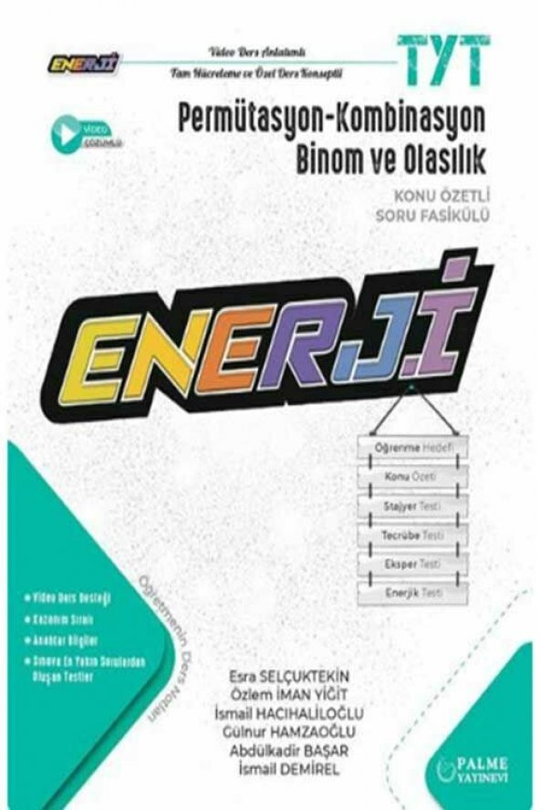 Palme YKS TYT Permütasyon, Kombinasyon, Binom ve Olasılık Enerji Konu Özetli Soru Fasikülü Palme - Resim 3