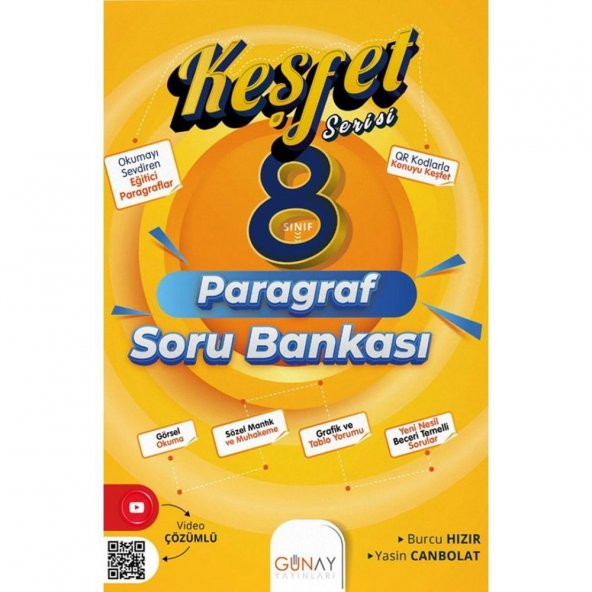 Günay Yayınları Lgs 8. Sınıf Keşfet Serisi Paragraf Soru Bankası