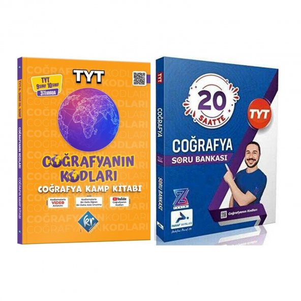 2024 KR TYT Coğrafyanın Kodları Coğrafya Kamp Kitabı ve Paraf Z Takımı TYT Coğrafya Soru Bankası Seti