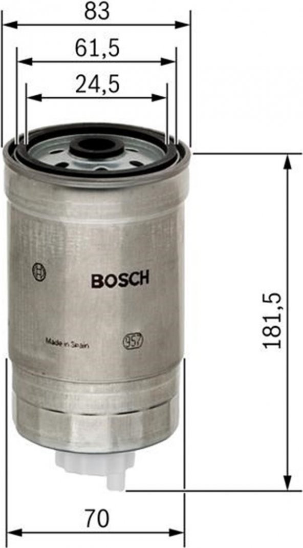 Bosch Yakıt Filtresi Passat 1.9 Tdı 97-00 -Audı A4-A6-Audı 80-Volvo S70 1457434184