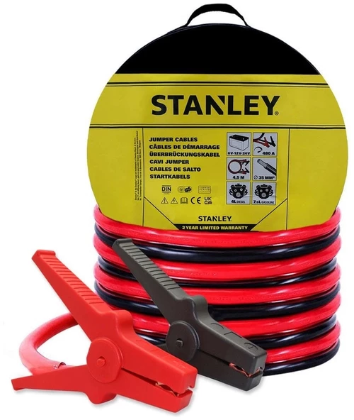 STANLEY SXA16 6V/12V/24V 480Amper 4,5Metre 35mm² Akü Takviye Kablosu