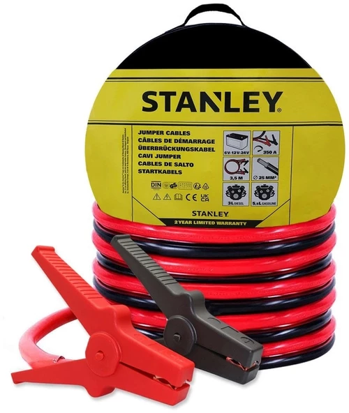 STANLEY SXA15 6V/12V/24V 350Amper 3,5Metre 25mm² Akü Takviye Kablosu