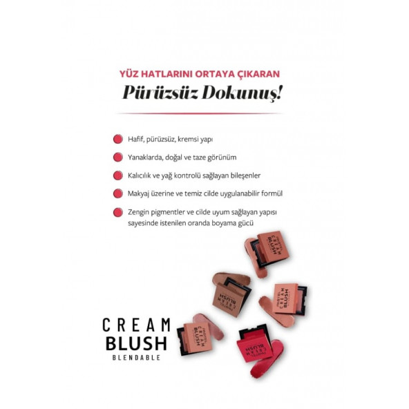 Pastel Profashion Cream Blush Krem Allık No: 48 - 7