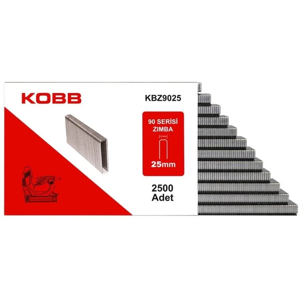 KOBB KBZ9025 25mm 2500 Adet 90 Serisi Ağır Hizmet Tipi Zımba Teli