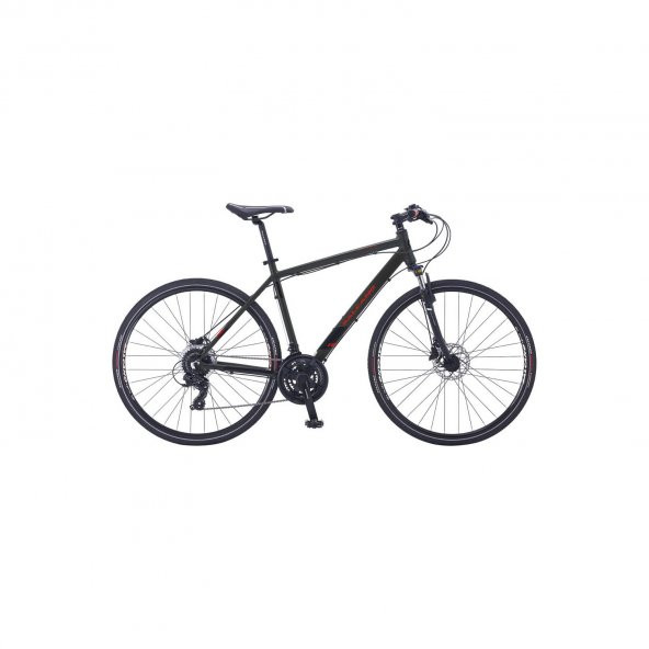 Salcano City life 24s HD 24 Vites Shimano Hidrolik disk fren Şehir Gezi Bisikleti Siyah-kırmızı 22"