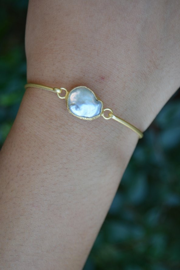 STONEAGE Sakız İncisi Altın Kaplama Bayan Bileklik ürün görseli