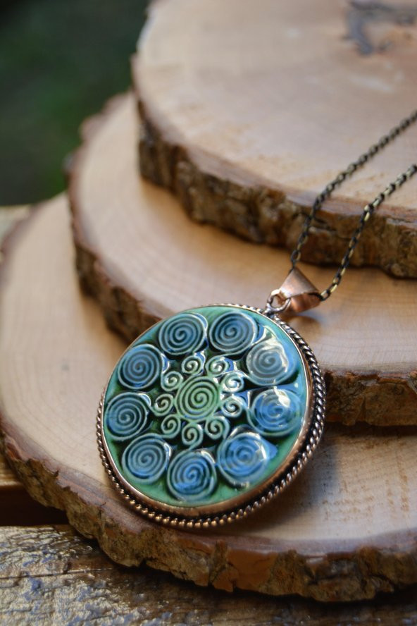 STONEAGE JEWELLERY Özel Tasarım Çini Bayan Kolye ürün görseli