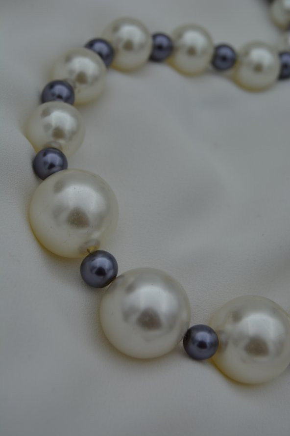 STONEAGE CAM İNCİ SÜZME KOLYE - Resim 3