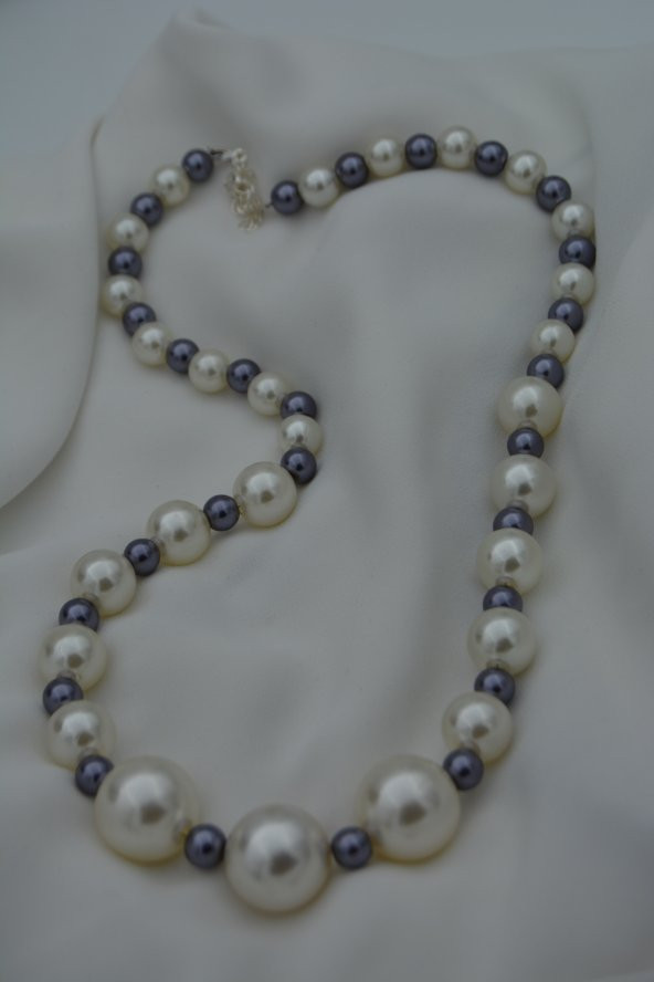 STONEAGE CAM İNCİ SÜZME KOLYE - Resim 4