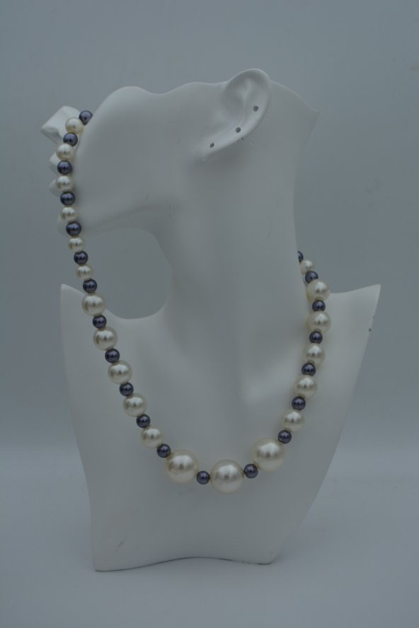 STONEAGE CAM İNCİ SÜZME KOLYE - Resim 5