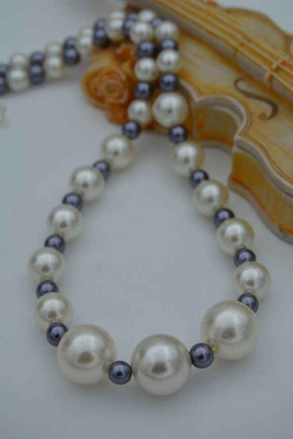 STONEAGE CAM İNCİ SÜZME KOLYE - Resim 7